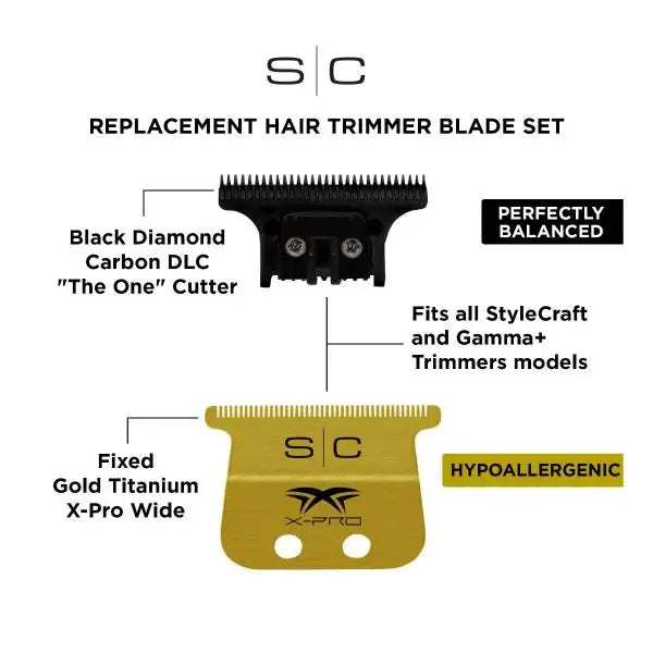 StyleCraft X-Pro Blade - Gold & Black Precision Blade