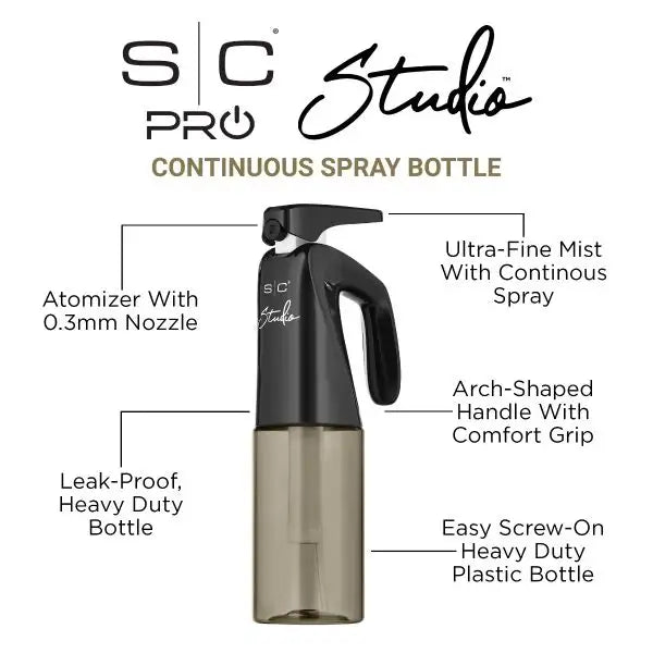 StyleCraft Studio Pro Continuous Mist Spray Bottle