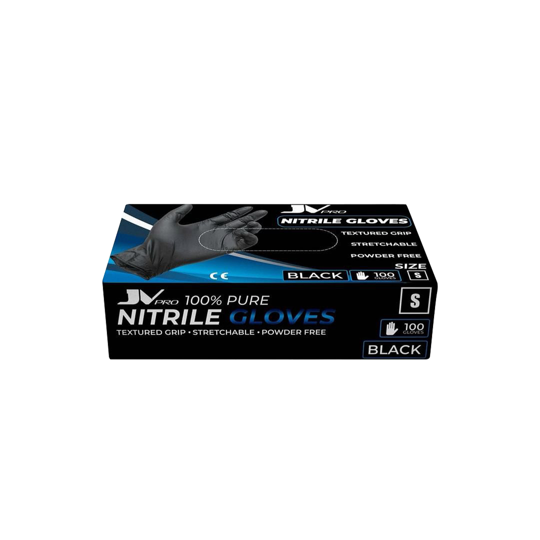 JV PRO Black Nitrile Gloves