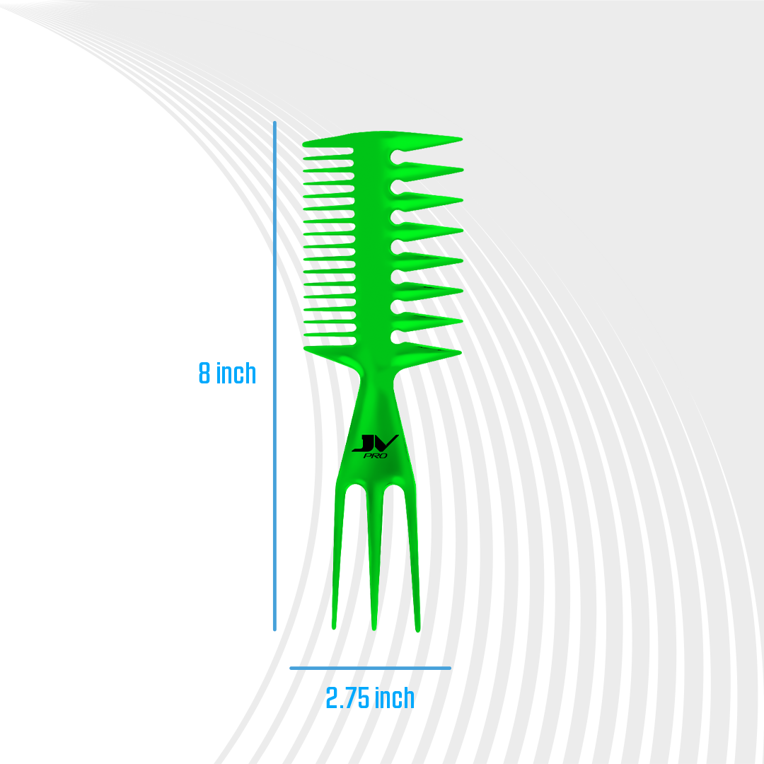 JV PRO 3-in-1 Wide Tooth Comb - Black or Green Option