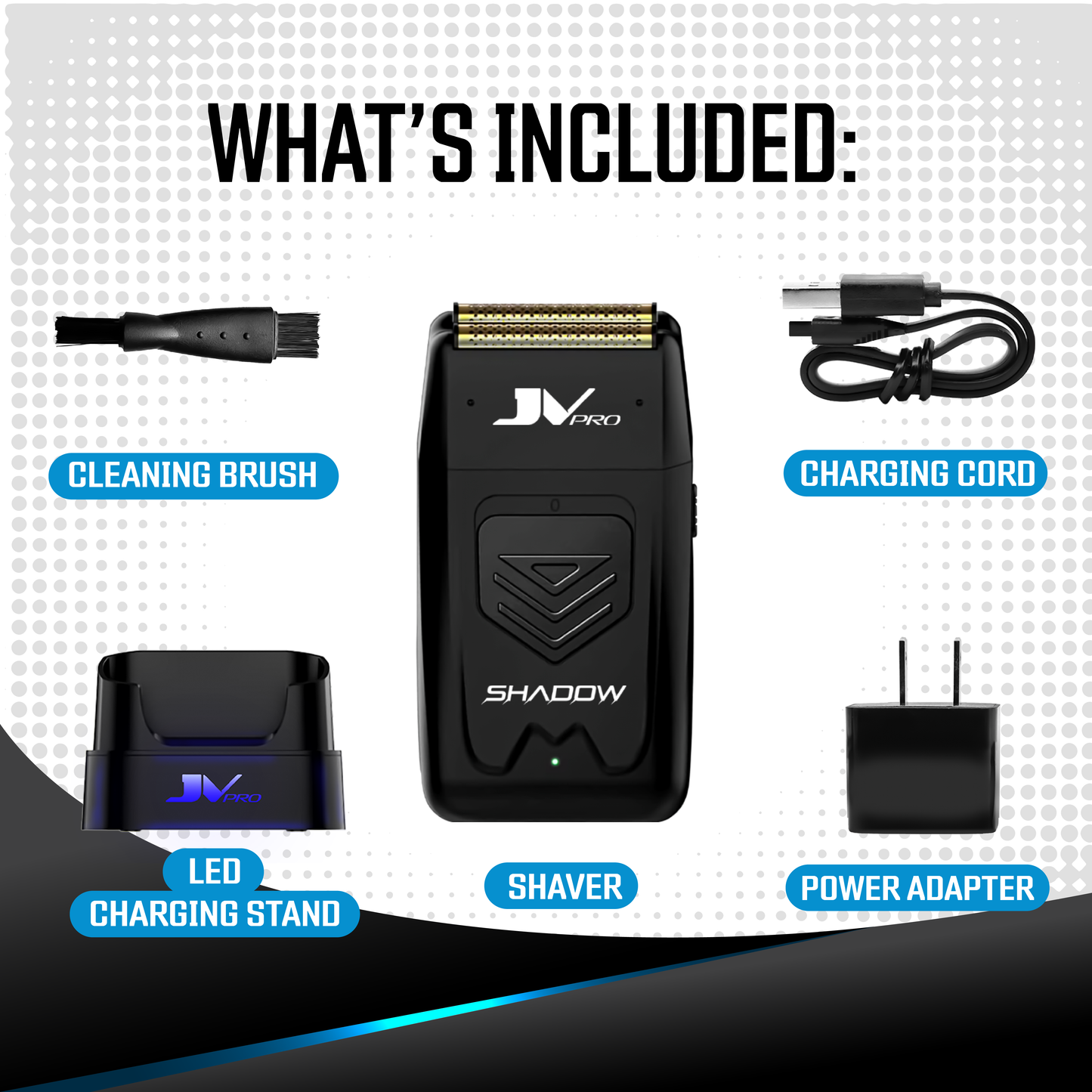 JV PRO Shadow Cordless Double Foil Shaver