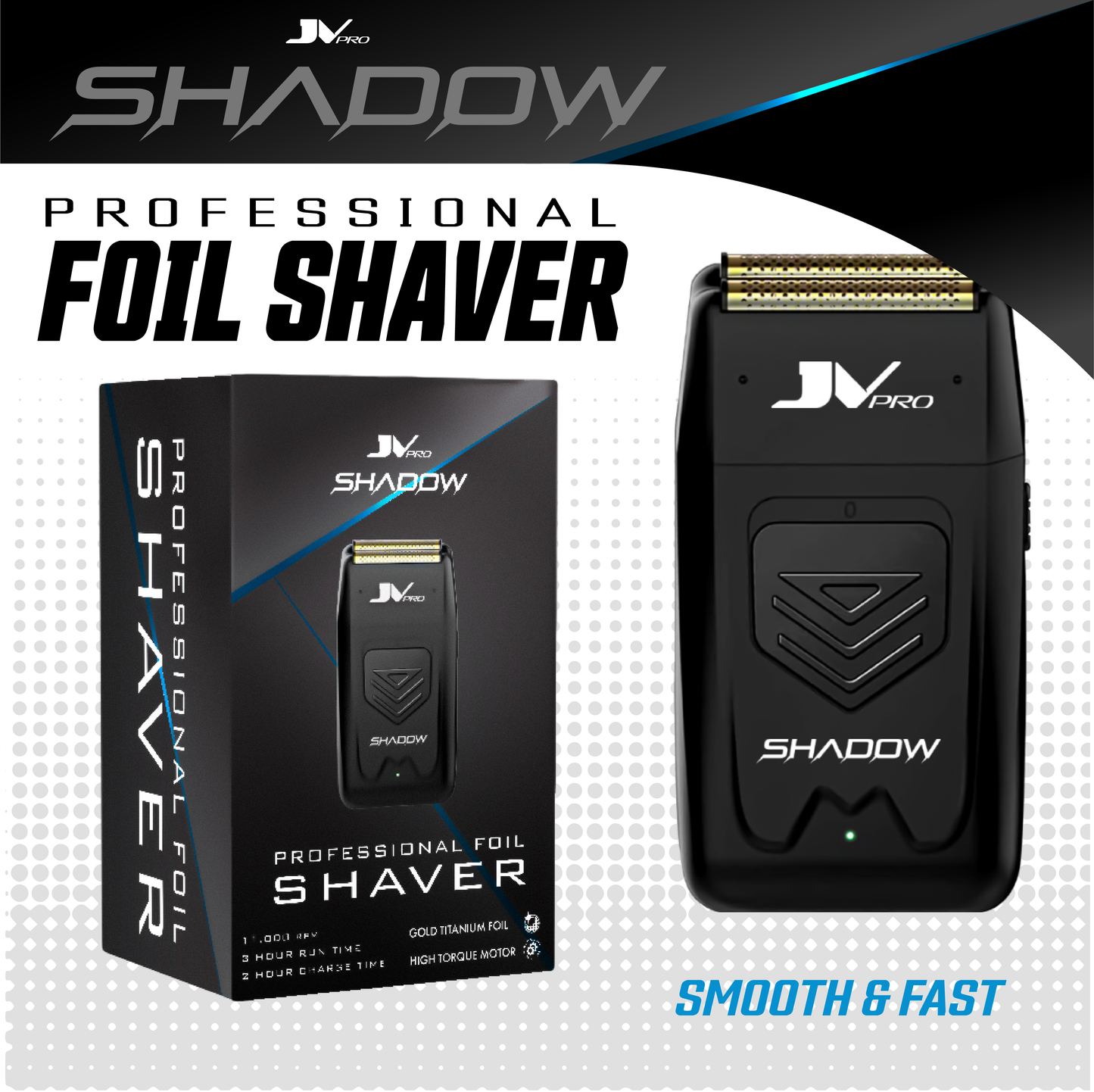 JV PRO Shadow Cordless Double Foil Shaver