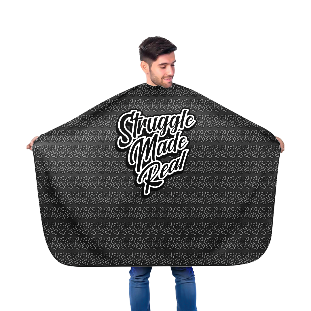 Struggle Made Real® Hair Cutting Cape – Waterproof & Adjustable