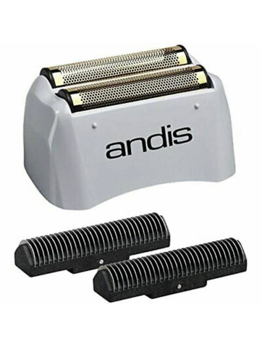 “Andis ProFoil hypoallergenic replacement foil and cutter set with gold foil for a close, smooth, irritation-free shave.”
