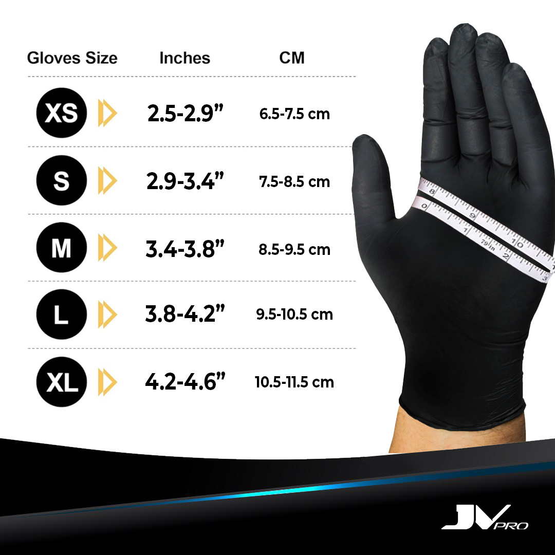 JV PRO Nitrile Exam Gloves Black - JV PRO USA