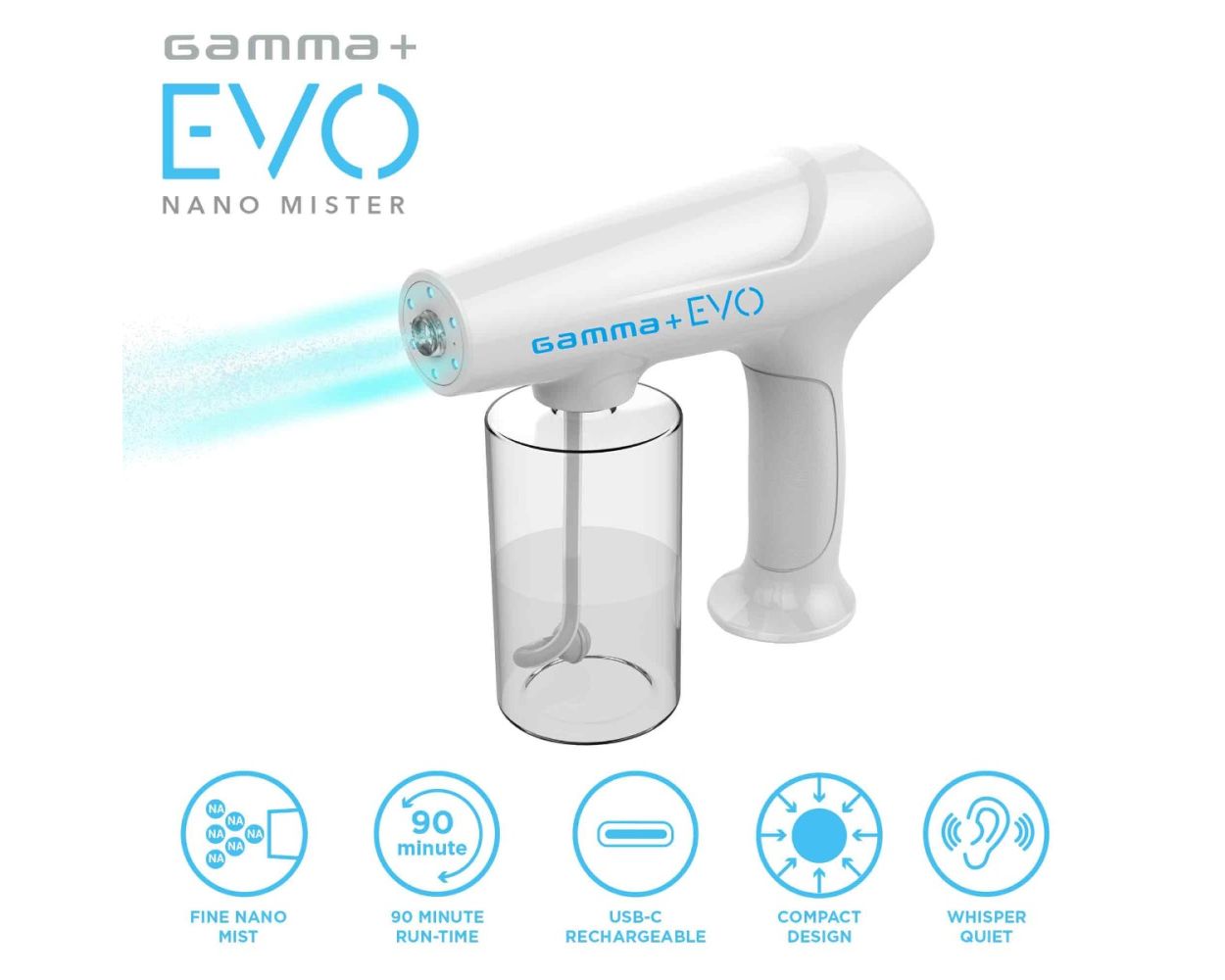 Gamma Evo Nano Atomizer - Cordless Fine Mist Sprayer