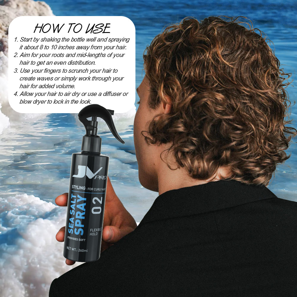 JV PRO Sea Salt Spray – Texturizing Hair Mist for Volume & Hold, 260ml