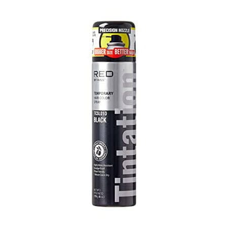 Kiss Tintation Temporary Hair Color Spray Black 6oz